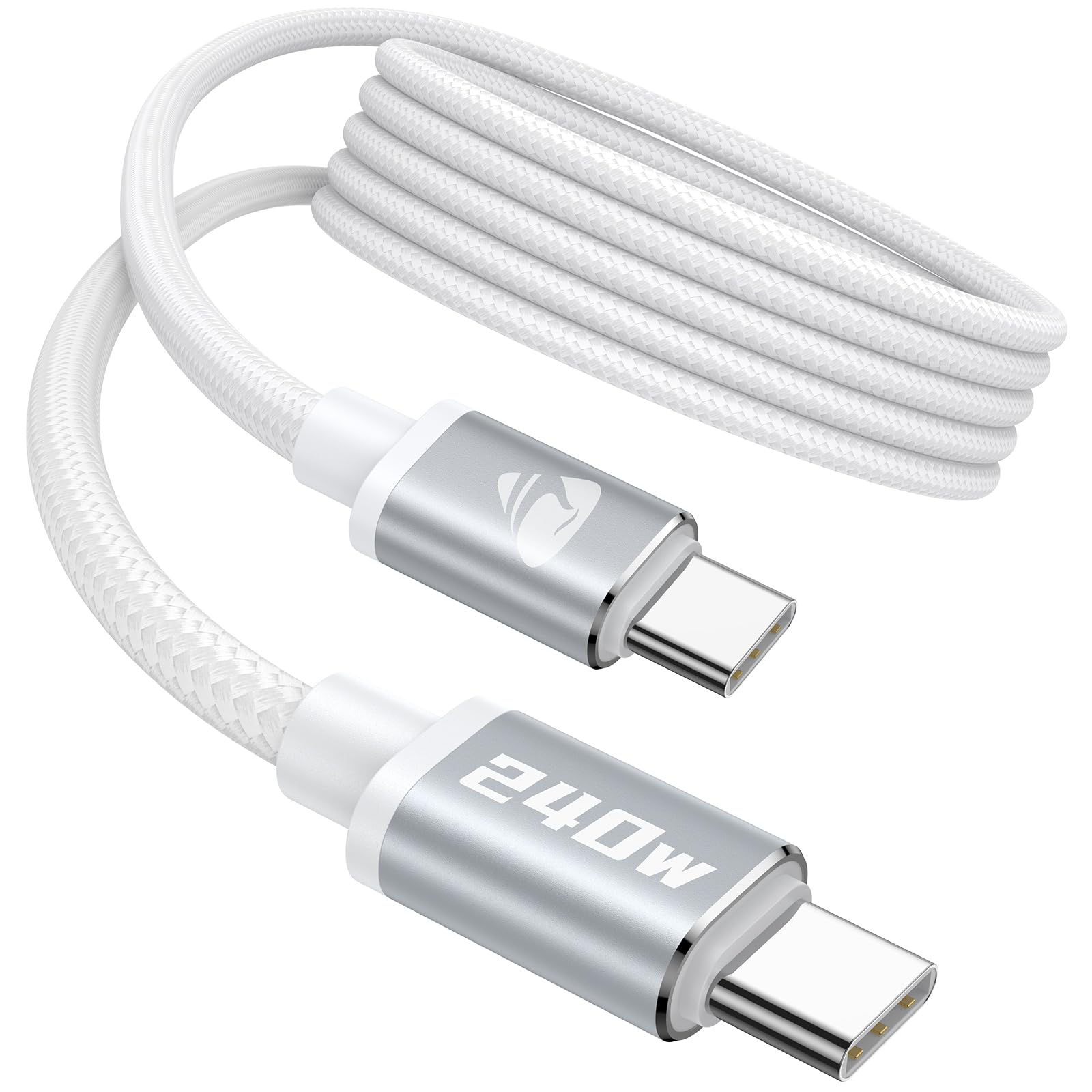 Aioneus USB C auf USB C Kabel, 240W USB C Kabel 2M PD Schnellladekabel USBC, Nylon USB Typ C Ladekabel USB-C Ladegerät für MacBook Pro/Air, iPad Pro/Air, iPhone 16/15 Pro Max, Samsung Galaxy S24/S23