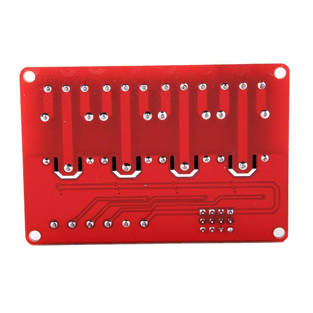 Module de relais 4 canaux, haute isolation optocoupleur déclencheur haut bas module relais industriel compatible 5V 12V 24V for domotique automobile et projets électroniques professionnels