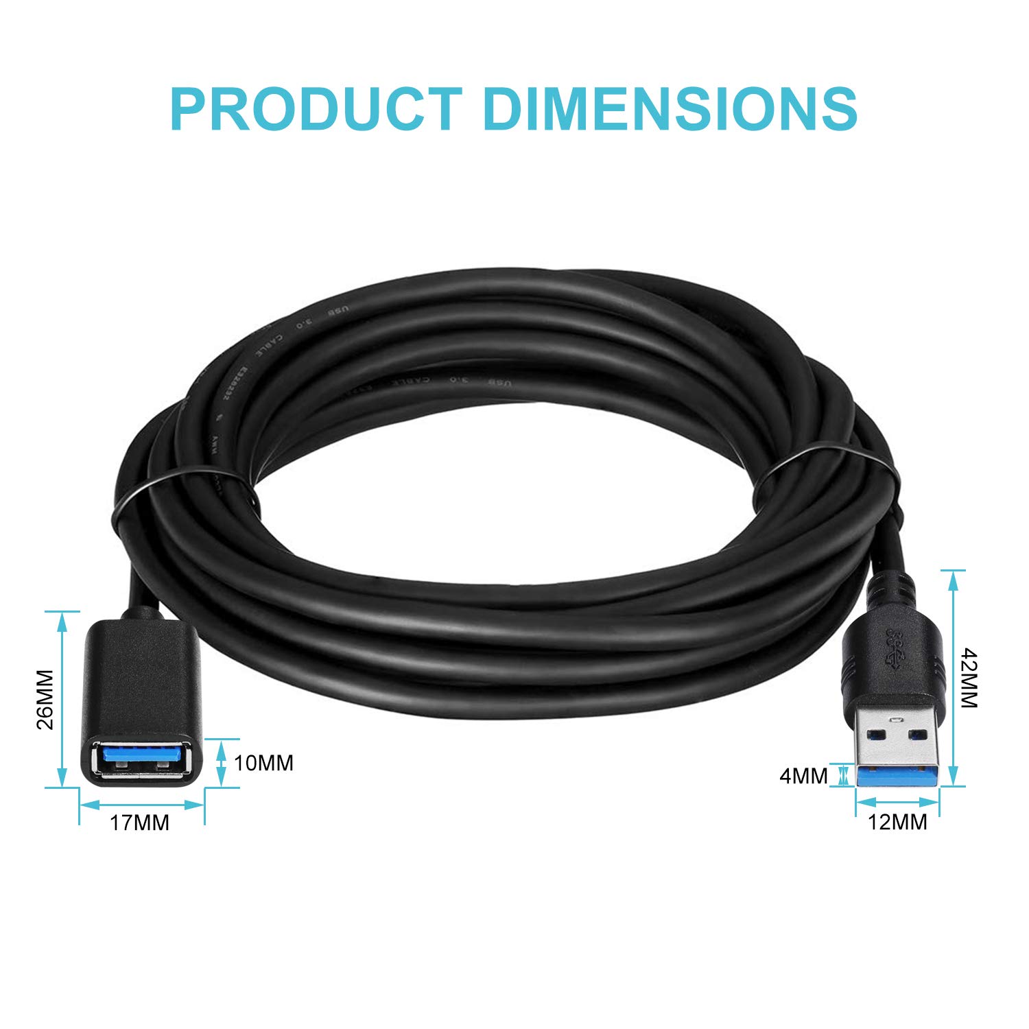 UGREEN Cavo di prolunga USB 3.0 UGREEN, da maschio a femmina, per il