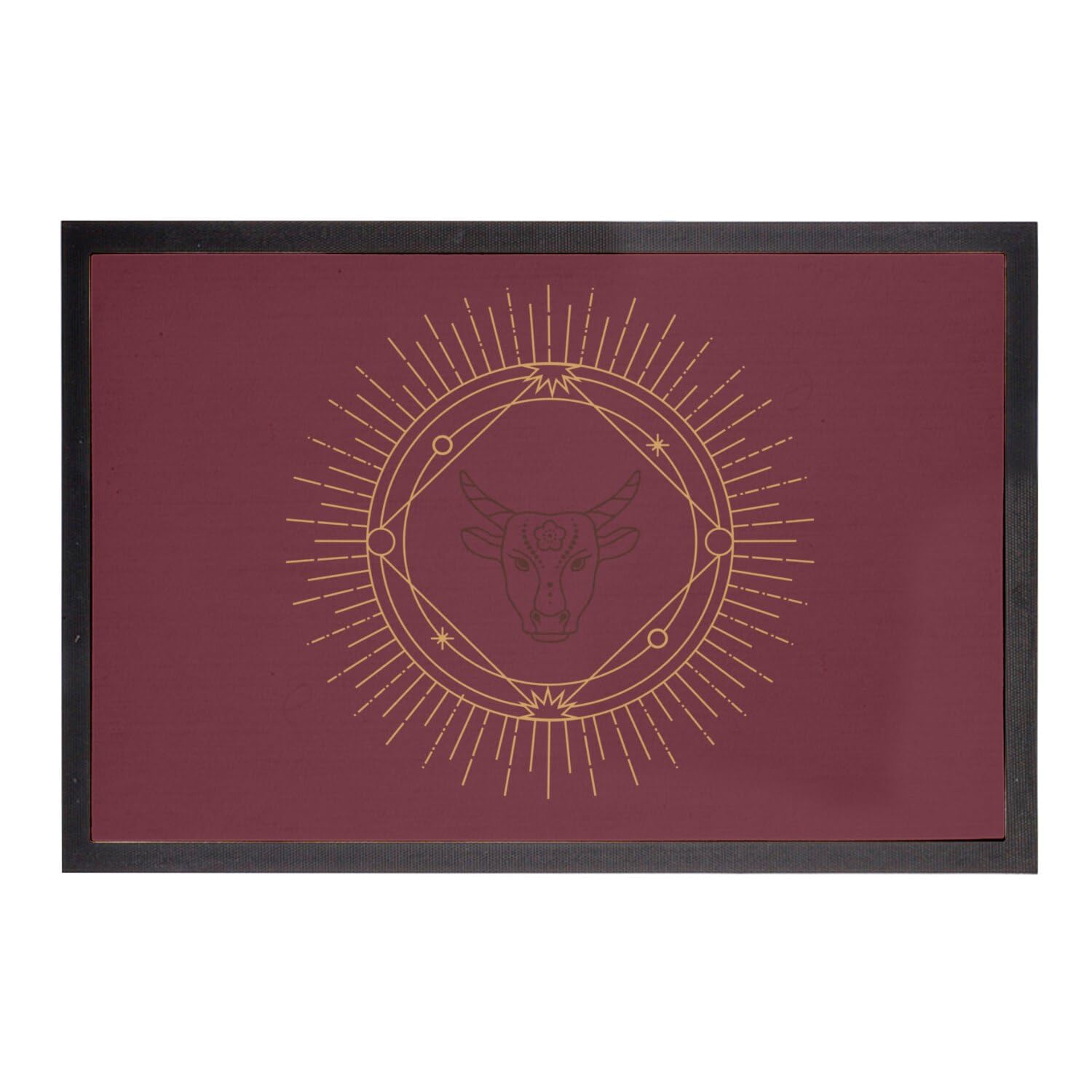 Paillasson boeuf zodiaque chinois rouge pour sublimer votre entrée