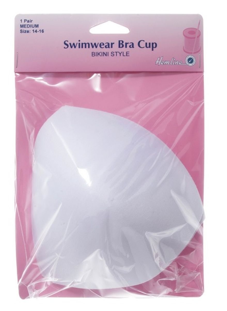 Hemline White Bikini Style Swimwear Bra Cups
