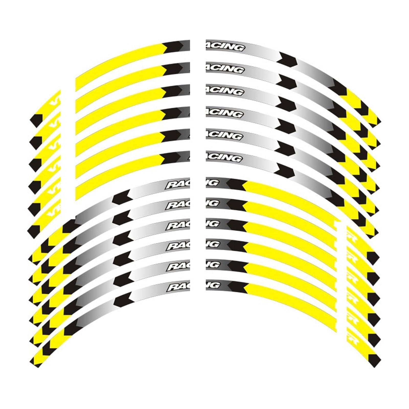 Hub Decals Rim for VFR VFR750 VFR800 VFR1200 VFR1200F Motorcycle Wheel Rim Stickers 17inch Stripe Tape(A Yellow)