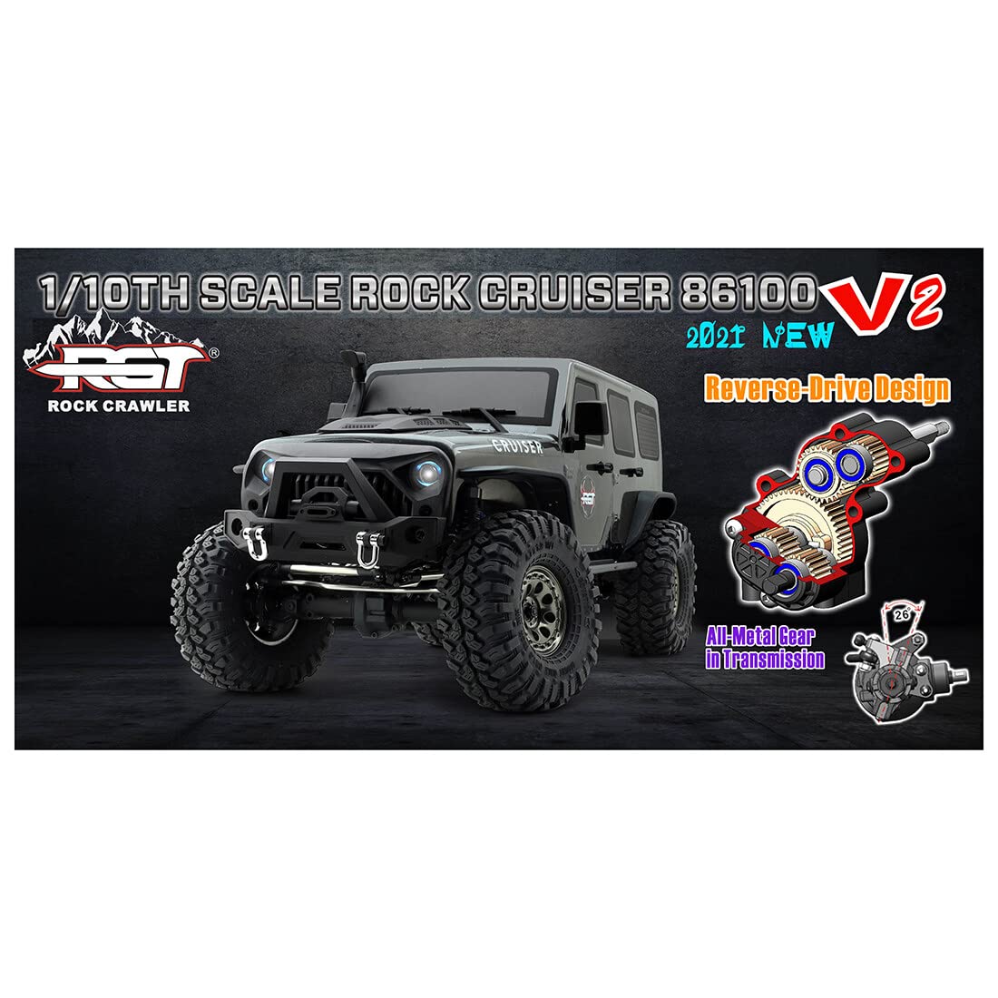 Amazon.co.jp: 1:10スケール 4WD RCオフロードクローラートラック 2.4