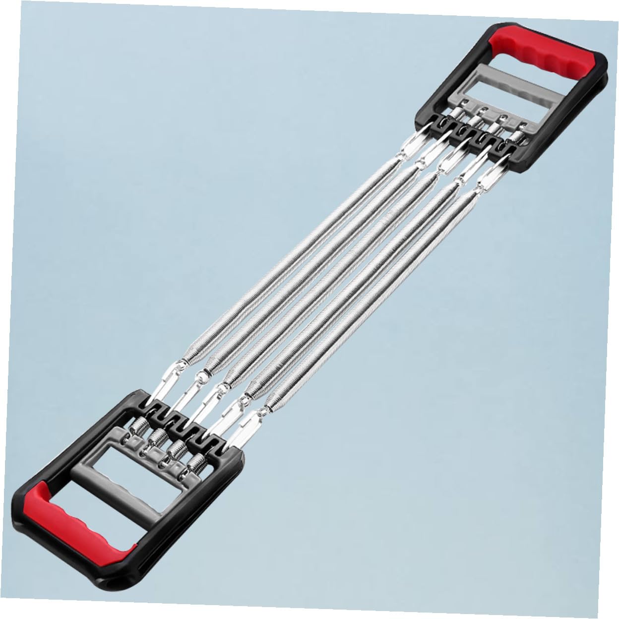 NOLITOY Expansor de Pecho Multifuncional con Muelle Desmontable Entrenador de Músculos para Brazos y Hombros Resistente y Portátil para Ejercicio de Fuerza Casa y Oficina Rojo Negro
