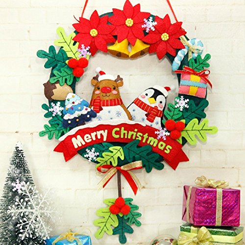 Levylisa 30Pcs (12''X12'') Felt Sheets, Christmas Felt Colors, Pure Felt, Emerald Green,Red, White Felt Assortment, Christmas Ornaments, Stockings And Wreaths, Holiday Crafts,Felt Fat Quarters #TOP4