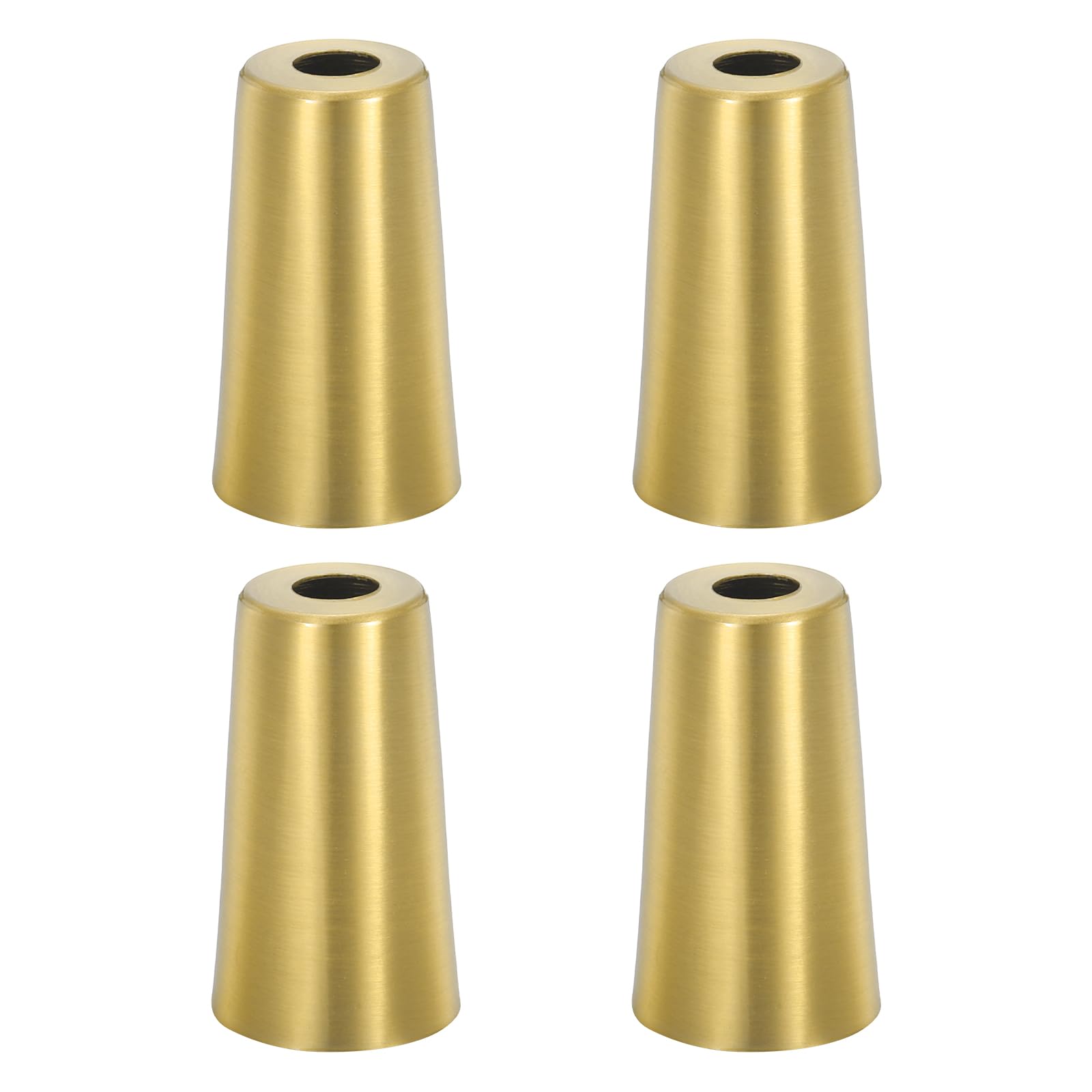 Funda para patas de muebles redondas de metal en tono dorado, pack de 4 unidades de 2.1 pulgadas