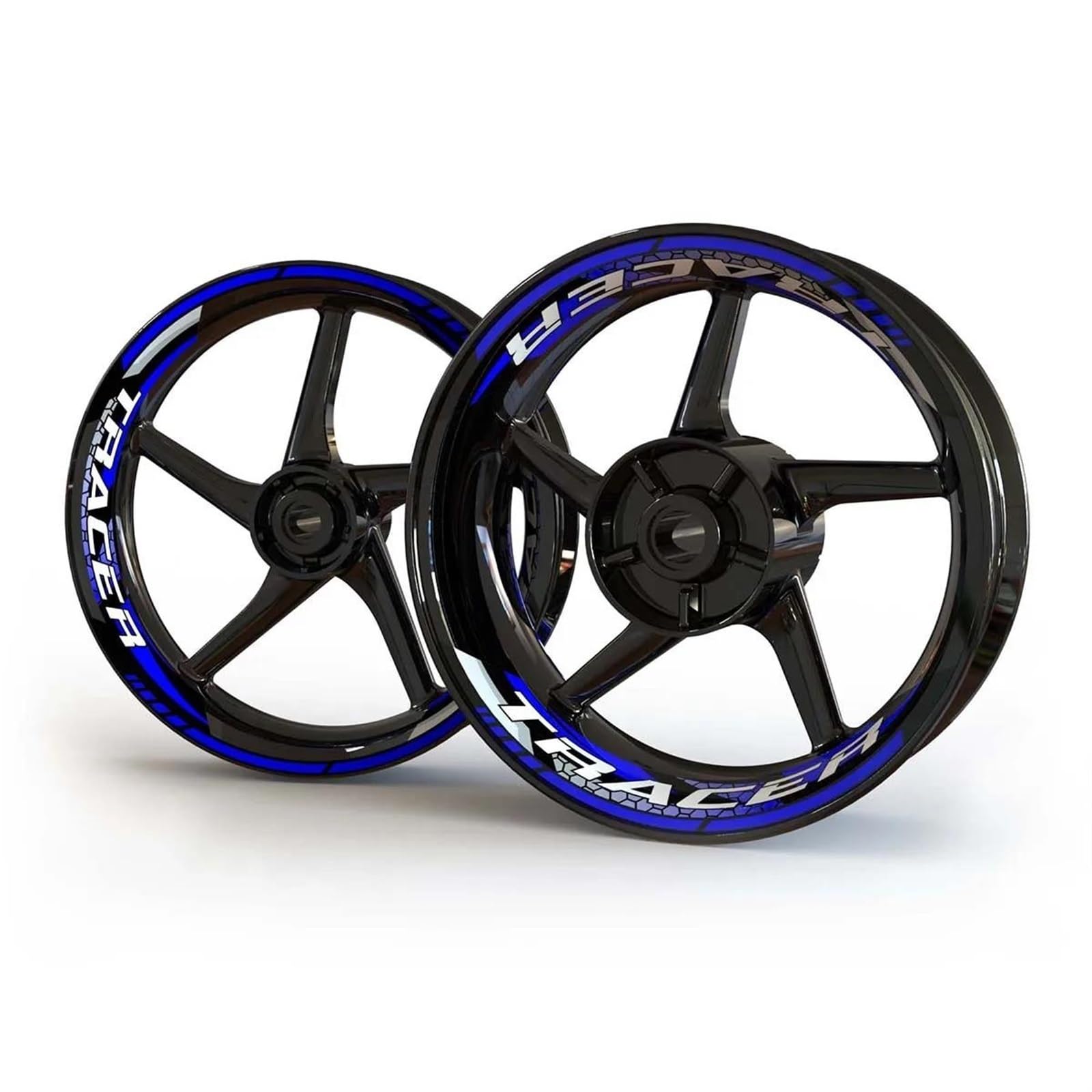 Motorcycle Wheel Sticker Rim Decal Front and Rear Set for Yamaha for Tracer 9 Gt 900 700(Color2)