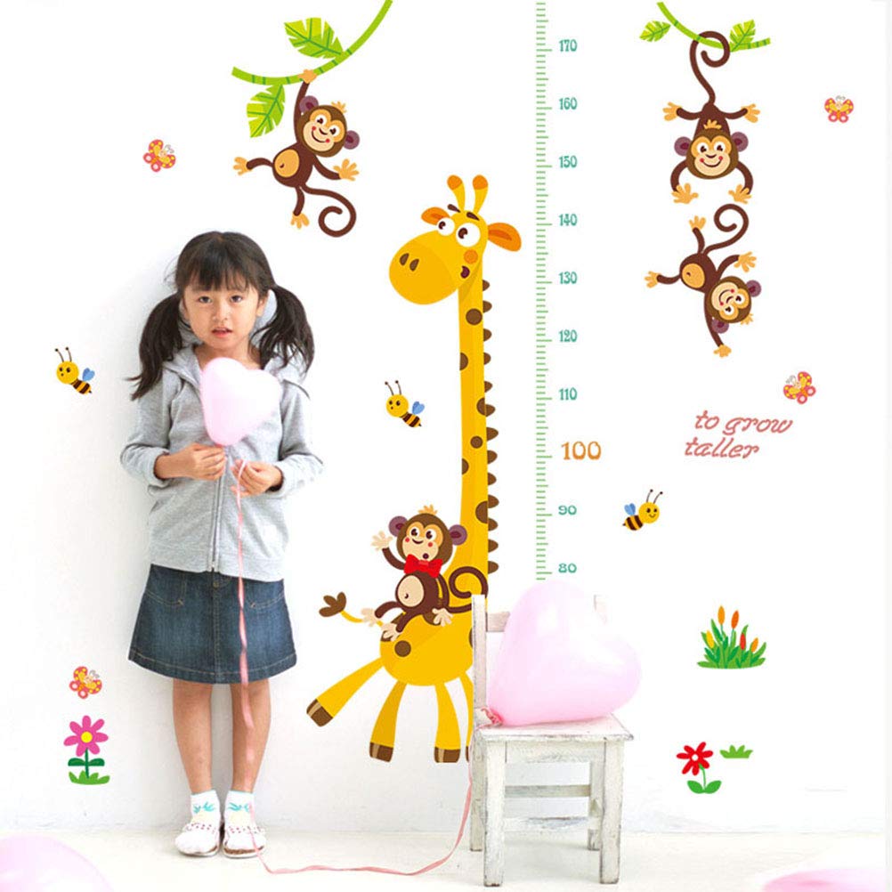 Etiquette Autocollante Stickers Muraux De Dessin Animé Toise pour Les Stickers Muraux Toise De Dessin Animé Décalcomanies Murales De Croissance en Hauteur Nu Enfant Graphique