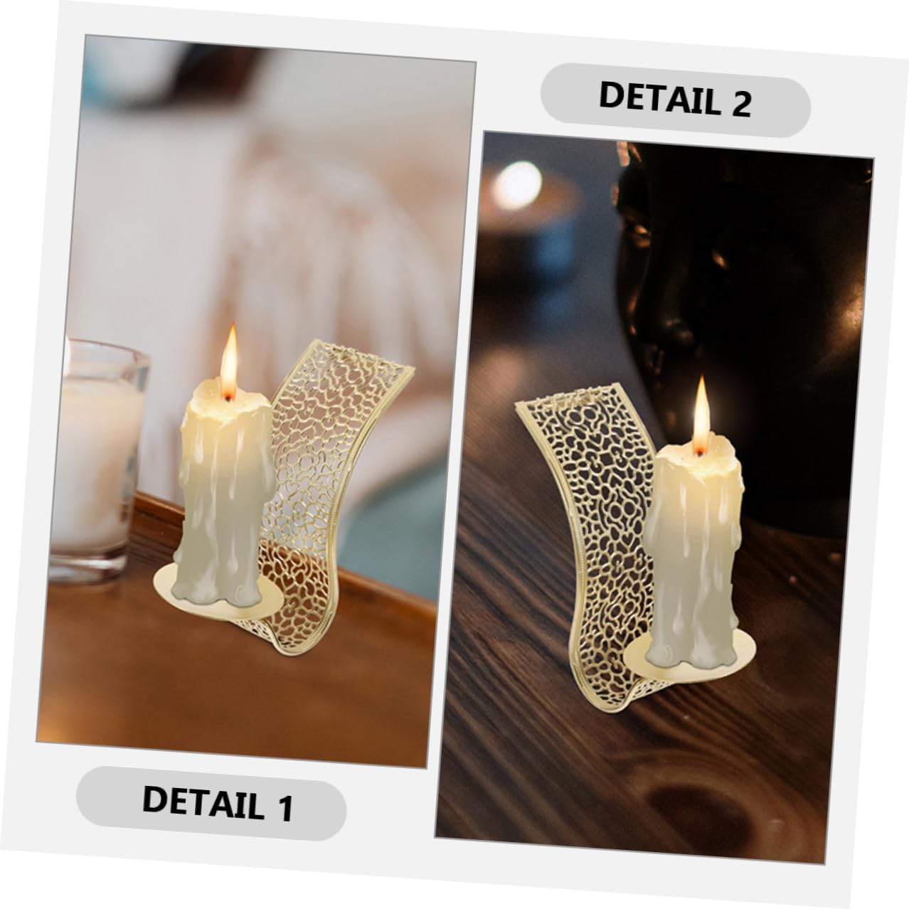 3pcs Metal Wall Candle Holder Sconce for Bedroom Home Decor
