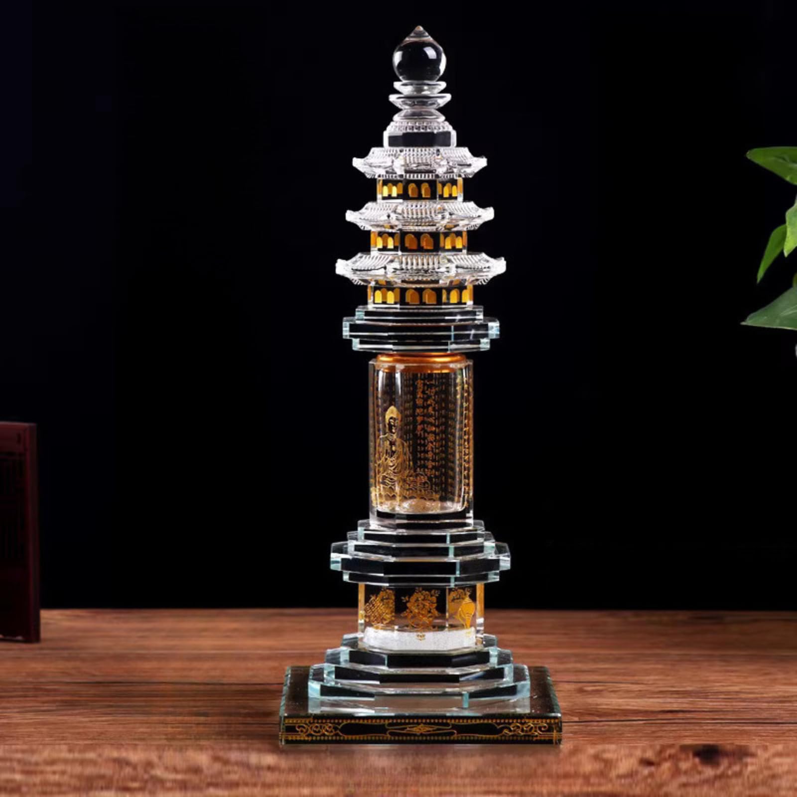 Stupa de reliques en cristal Enshine 35 cm, le cadeau spirituel idéal pour initiés