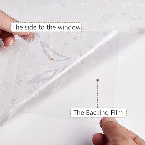 Miniatura 7 de NINETREX Película de Privacidad para Ventanas, Película 3D de Vidrio Emplomado para Ventanas, Cubierta Decorativa para Ventanas de Vinilo de