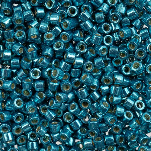 Miyuki Delica 11/0 Duracoat Galvanized Peacock Blue 5.2gms Vial of Japanese Glass Beads