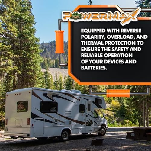 image for PowerMax PM4 100A 110V AC to 12V DC 100 Amp Power Converter with Built