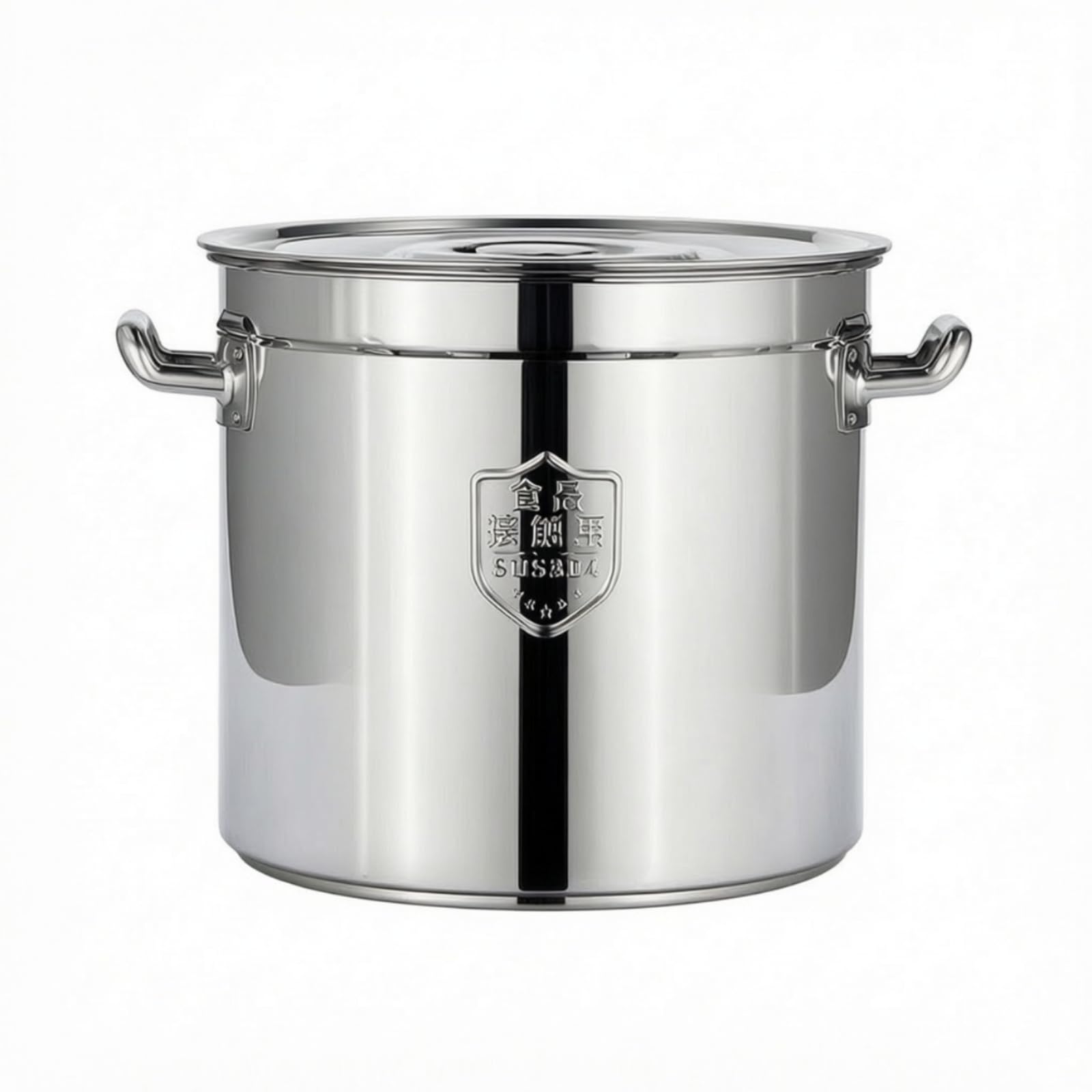 Seau à Soupe En Inox Gradué Marmite à Soupe Robuste Seau En Acier Inoxydable pour Cuisiniers, Restauration, 40 Cm X 40 Cm
