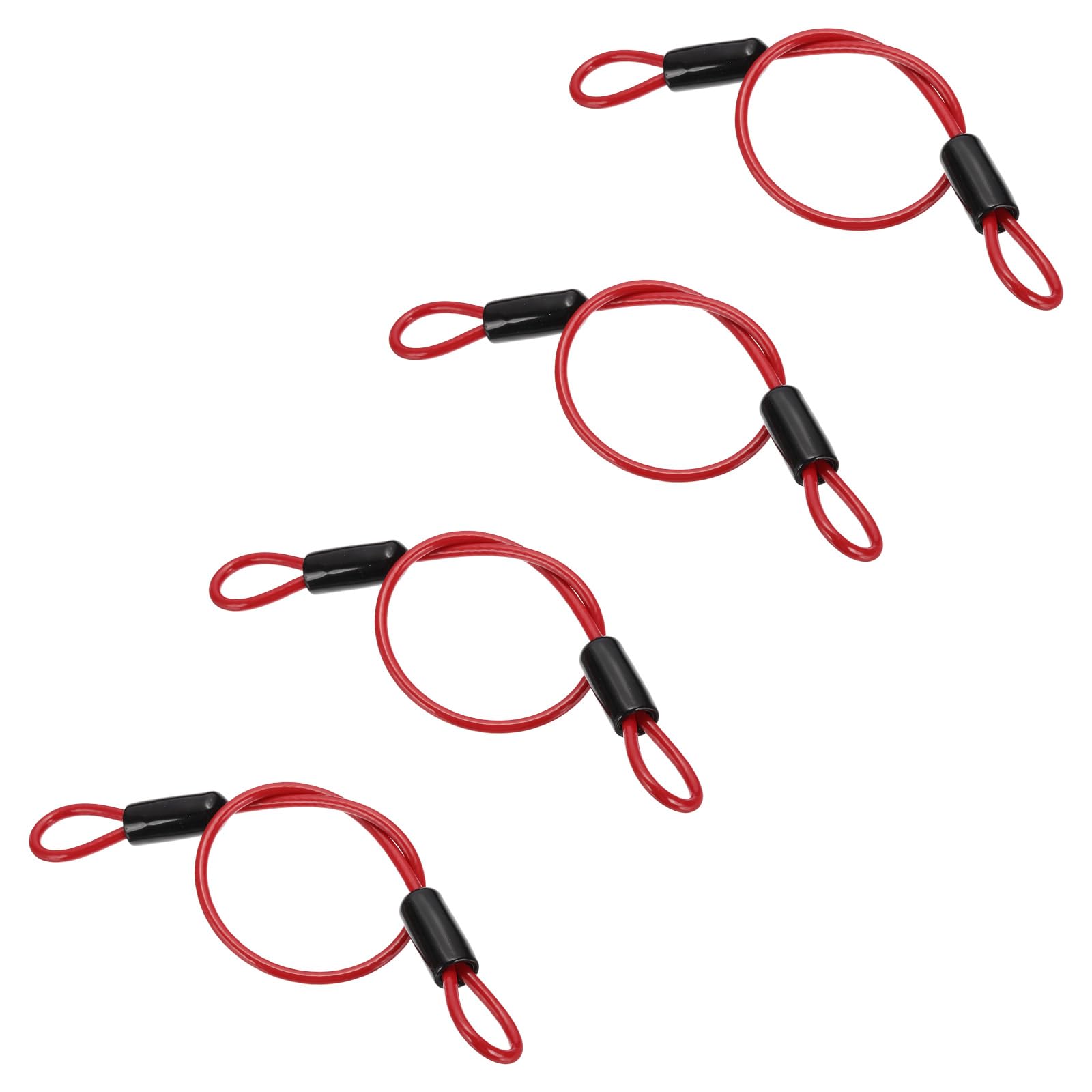 PATIKIL 3/16" Dia Vinyl Coated Stainless Steel Cable with Loops