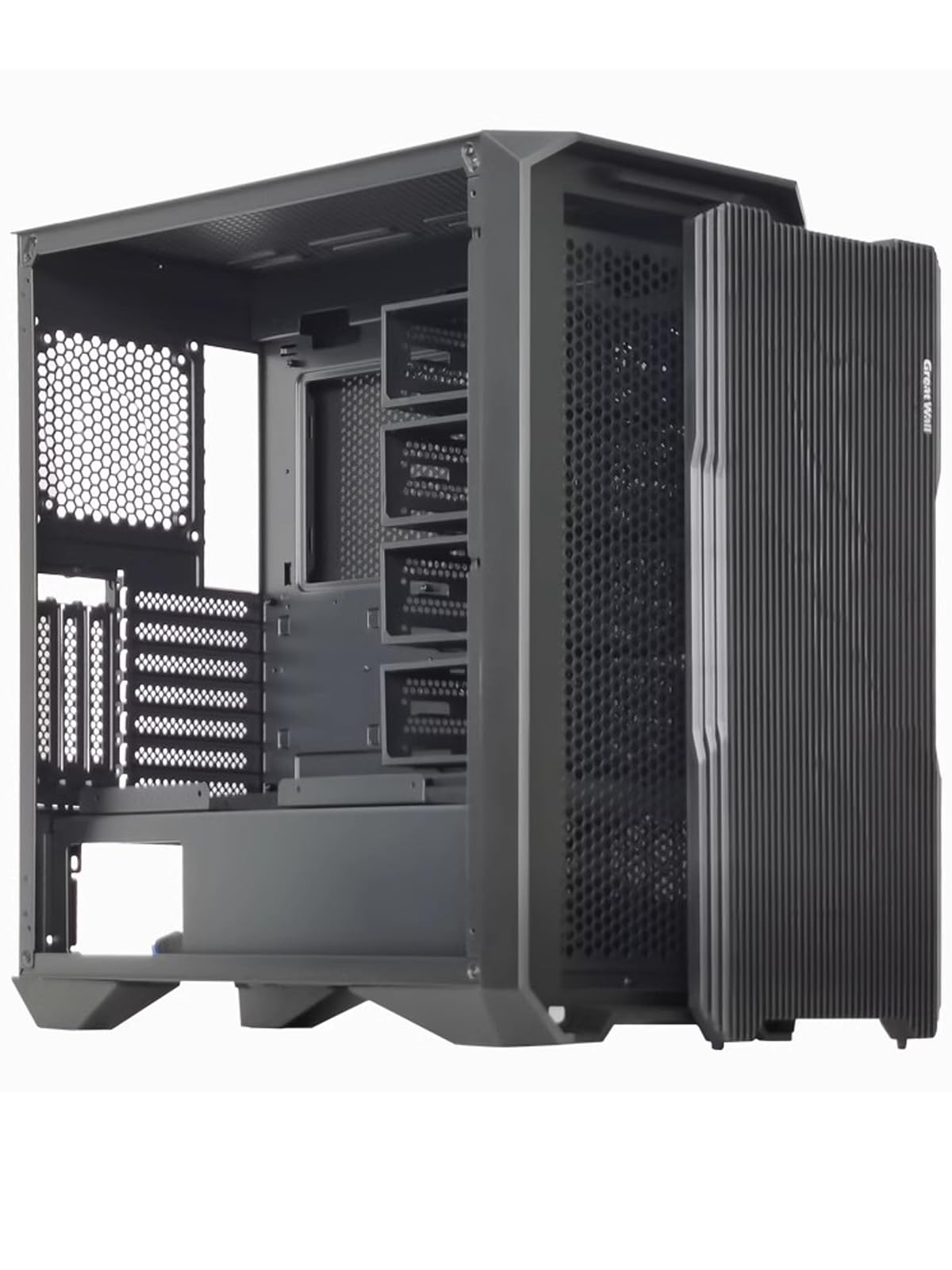 CORN KM7B Micro ATX/ATX/E-ATX Full Tower Computer Case, 13*HDD Drive Bays NAS Server Computer Case, Support 360/280 Liquid Cooling, Magnetic Front Panel