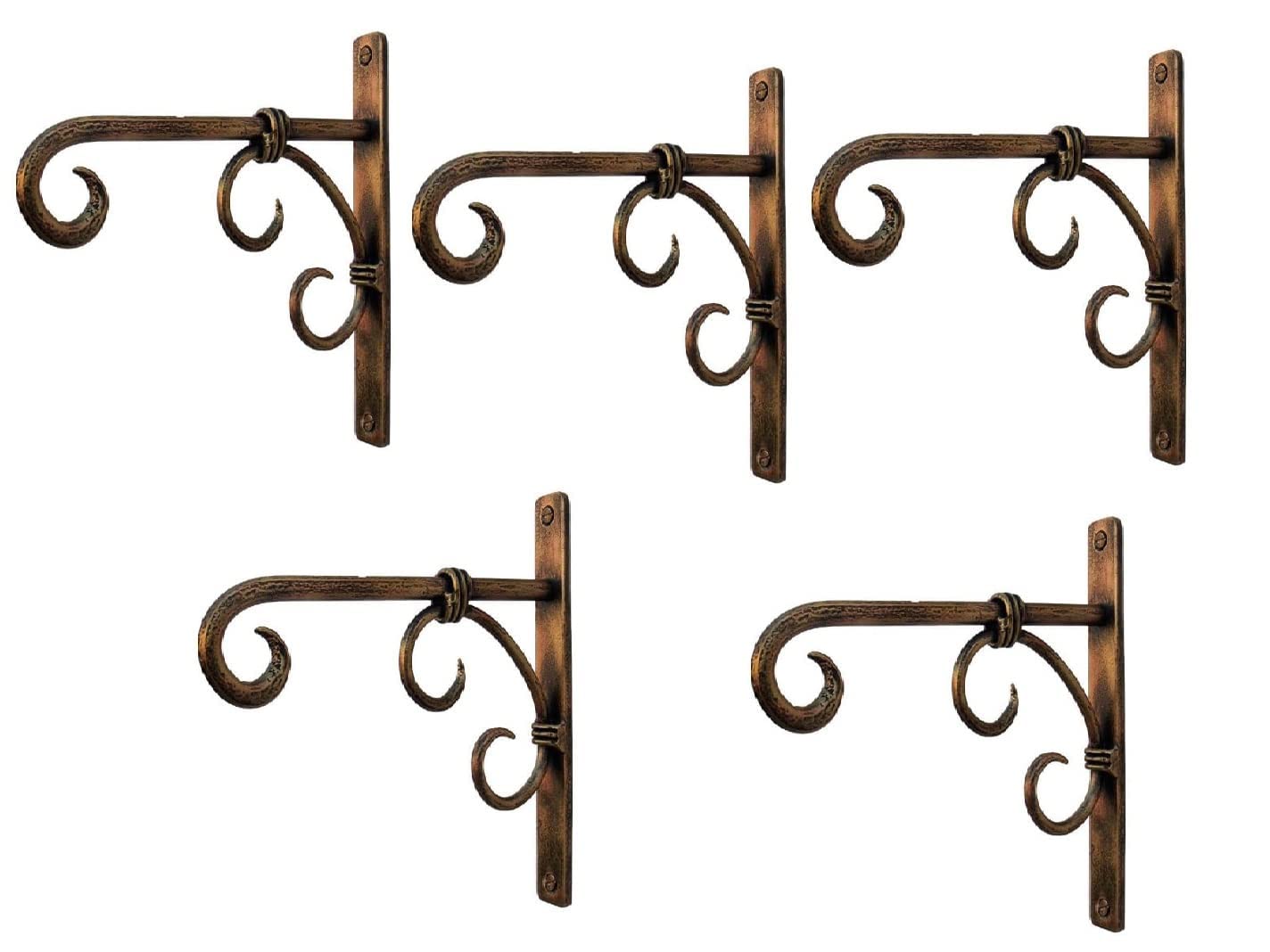 Rifa Artism Metal Plant Hanger Wall Hanging Plant Hook for Bird Feeders Planters Wind Chimes Lanterns Ornaments Hanging Baskets Lights Indoor Outdoor Balcony (Small, Golden Antique) (Deluxe-5) (B0BYDWMRVT) Amazon Price History, Amazon Price Tracker