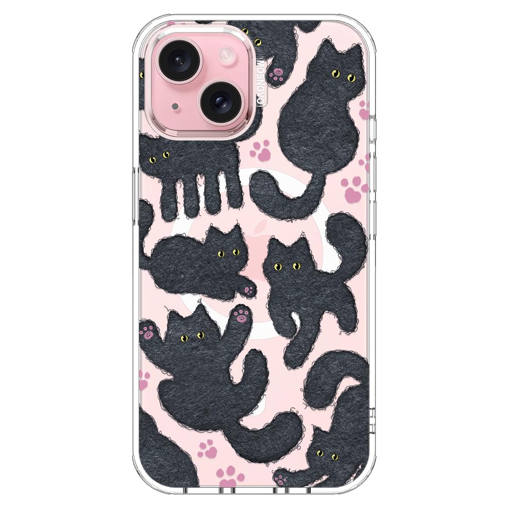 MOSNOVO Case for iPhone 15 Plus/iPhone 14 Plus, [Compatible with Magsafe] [Buffertech 6.6ft Military-Grade Drop Protection] [Anti Peel Off Tech] Clear