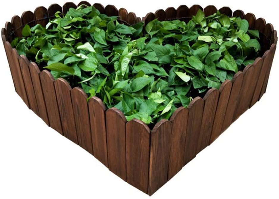 jojofuny 1set Decorative Wooden Garden Fence Border of Easy to Install Landscape Edging for Flowerbeds Yards and Patios Natural Outdoor Decor