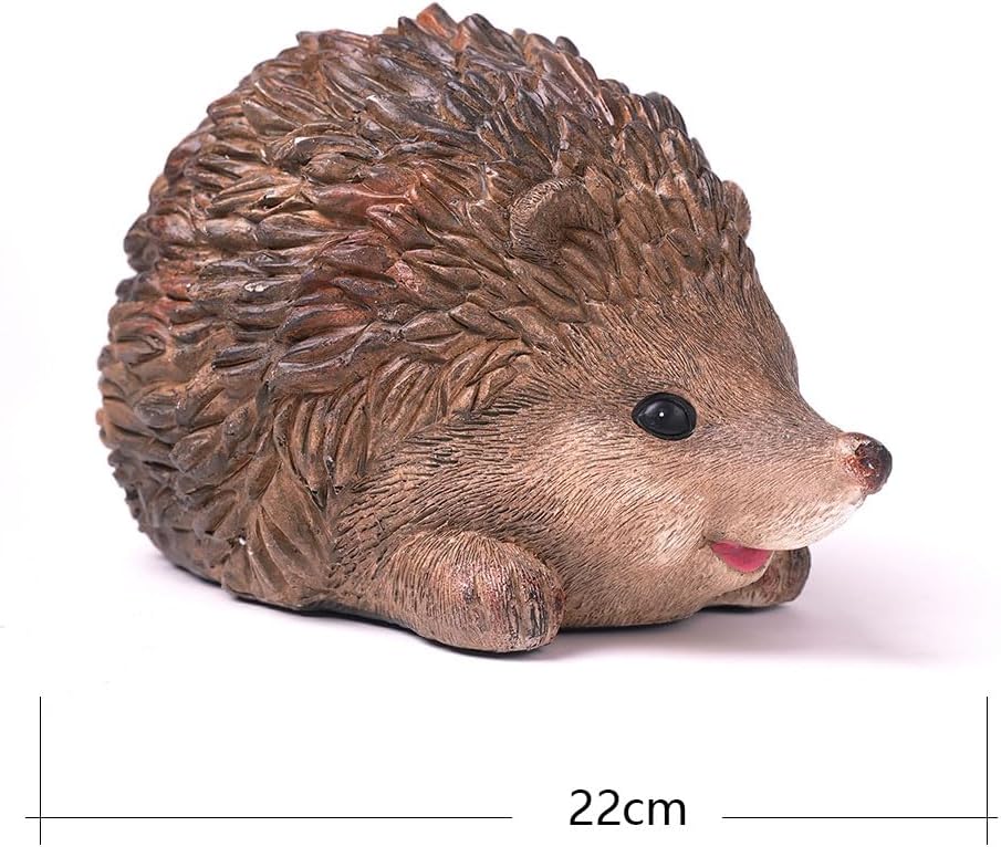 HAUCOZE Animal Statue Gifts Modern Sculpture Home Decoration Hedgehog Figurine Table Centerpiece Crafts Polyresin Arts 8.7inch