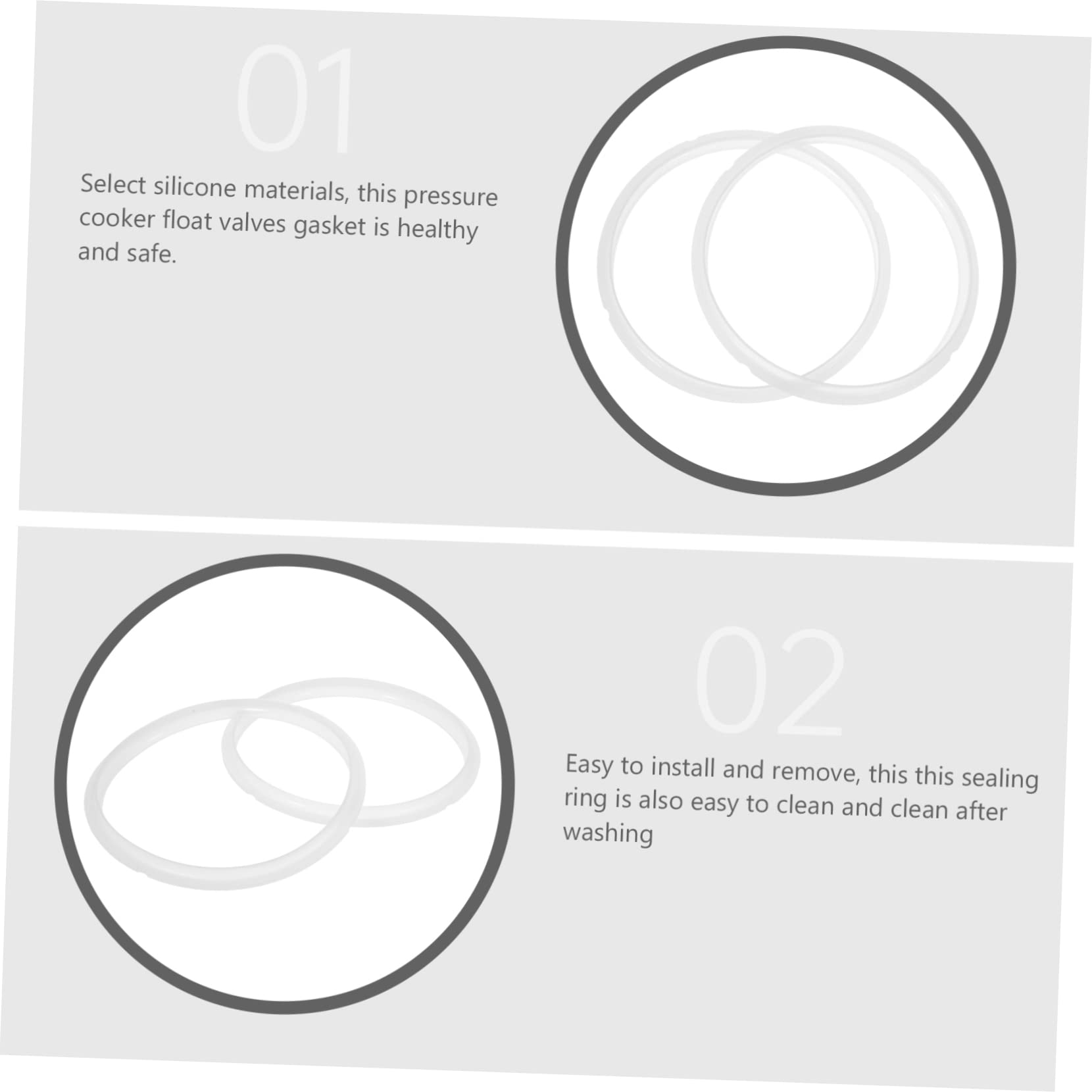 VALICLUD 1set Pressure Cooker Accessories Sealing Rings Float Valve for Cookers Easy to Install Clean and Fit Parts for Optimal Sealing