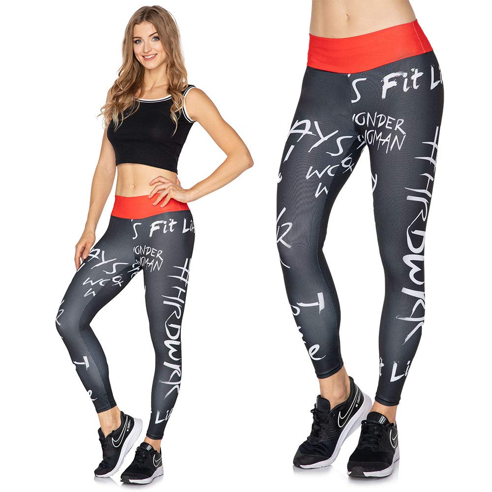 Softsail Women's Black High Waisted Yoga Leggings With Media Pocket Tummy Control Solid Workout Running Sports Gym Fitness Pants Variety Of Patterns