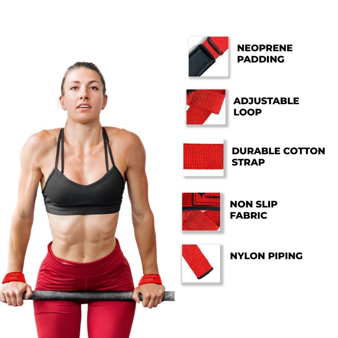 Correas de levantamiento para levantamiento de pesas, culturismo, levantamiento de potencia, entrenamiento de fuerza y peso muerto, correas de muñeca acolchadas de neopreno de 21 pulgadas,