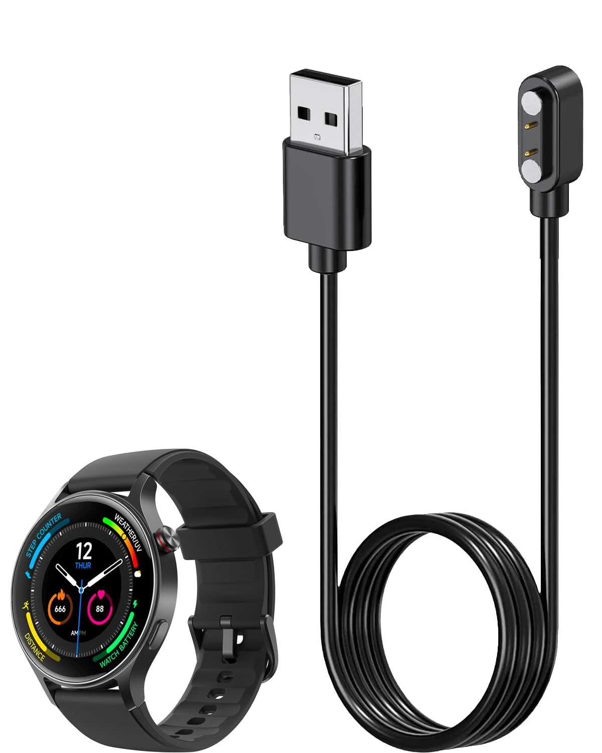 Amazon.co.jp: for aeac AR-01 スマートウォッチ 充電ケーブル 充電器