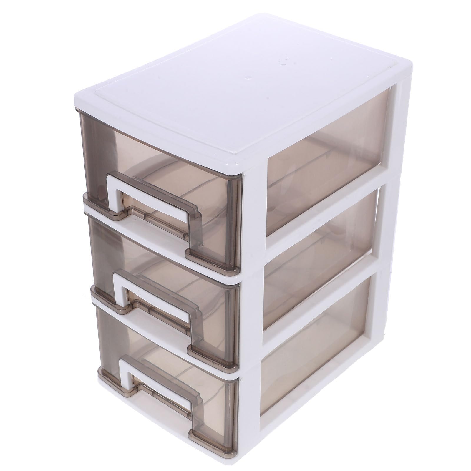 Boîte de rangement plastique 3 tiroirs coulissants et translucides