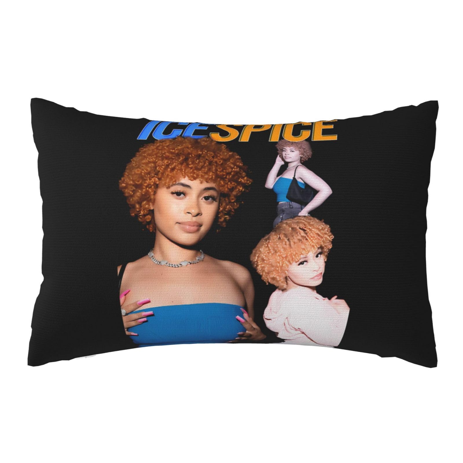 DIYCAM Ice Music Spice Soft Plush Double-Sided Couch Pillow Covers with Zipper Throw for Sofa Living Room