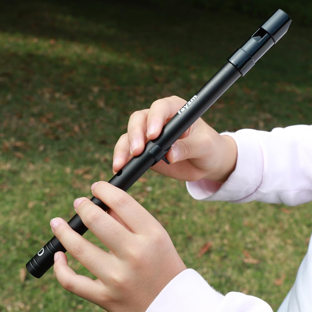 Rayzm Tin Penny Whistle,D Sifflet Irish/Flûte à Sifflet Irlandais, Sifflet en Aluminium à 6 Trous pour Débutants