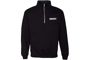 ALLNTRENDS Adult Zip Collar Sweatshirt Security Embroidered Guard Top Officer