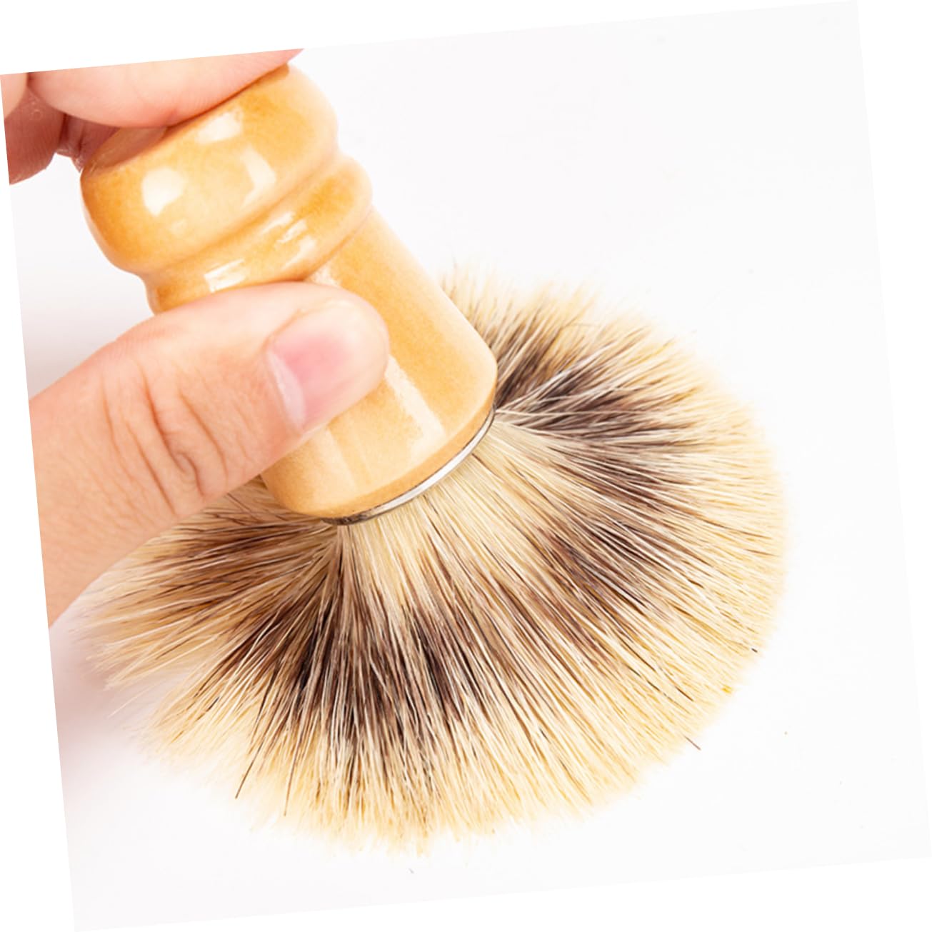 FRCOLOR 10pezzi Spazzola Da Barba Legno Professionale Per Rasatura e Stile Utile Casa e Viaggio Accessorio Per Uomini Per Creare Rasoio e Rimuovere Residui Di Barba