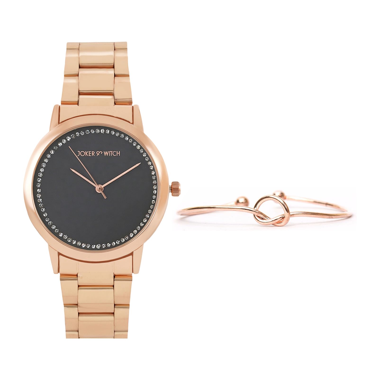 Joker & Witch Stainless Steel Women Jacqueline Rosegold Analog Watch Bracelet Stack (B0C7L96FCQ) Amazon Price History, Amazon Price Tracker