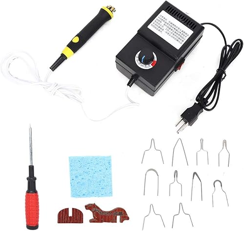 Herramienta de quema de madera, kit de máquina de bolígrafo de pirografía ABS de metal de 25 W para tallar, manualidades de soldadura para regalos