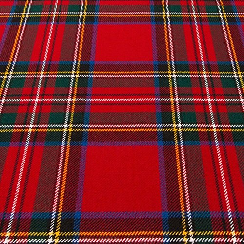 Tissu tartan Stewart Royal au mètre en 10oz léger pour la couture