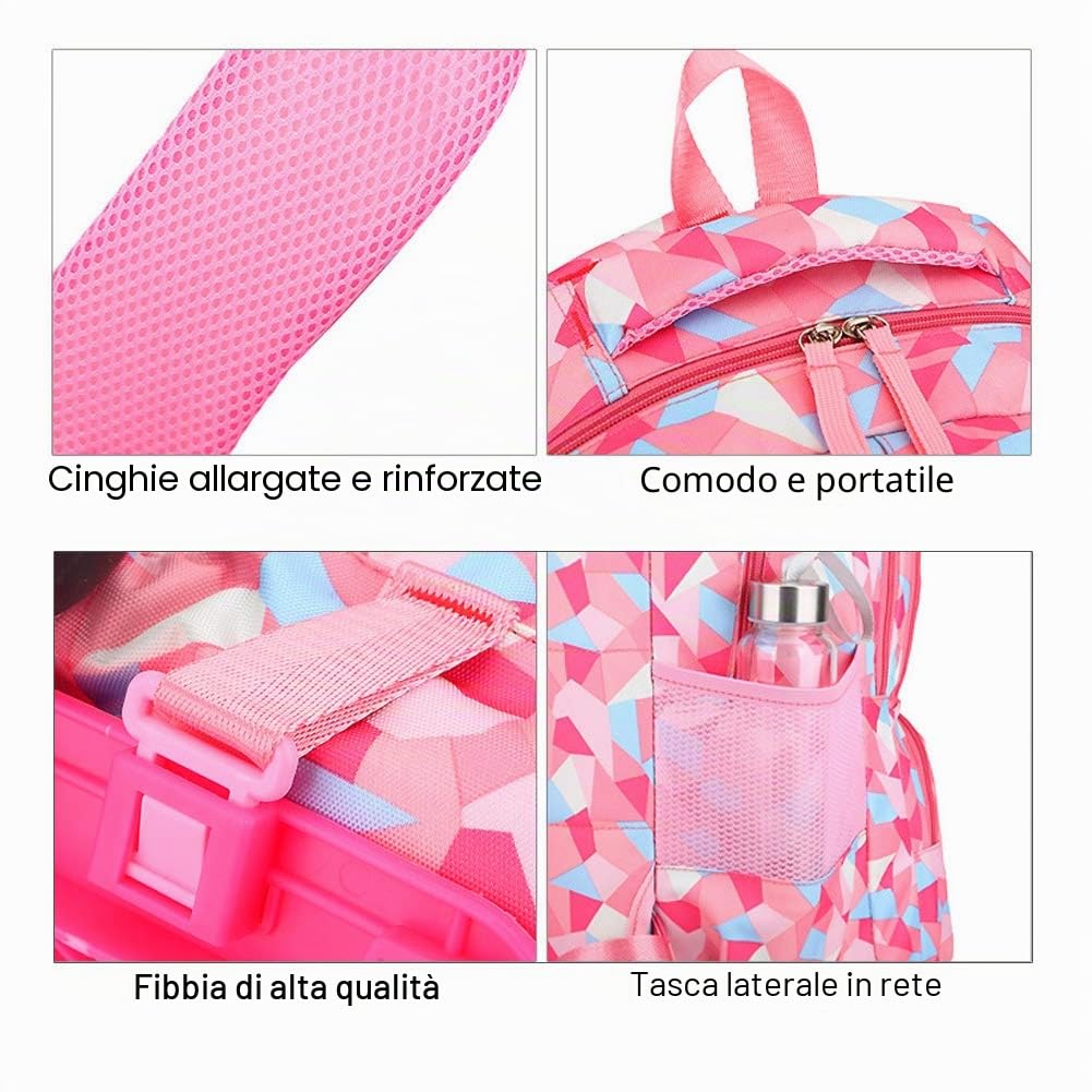 Zaino con Ruote Scuola Borsa Borsa a Rotelle Zaino Trolley per Ragazzi Ragazze Borsa da Viaggio per Computer Portatile