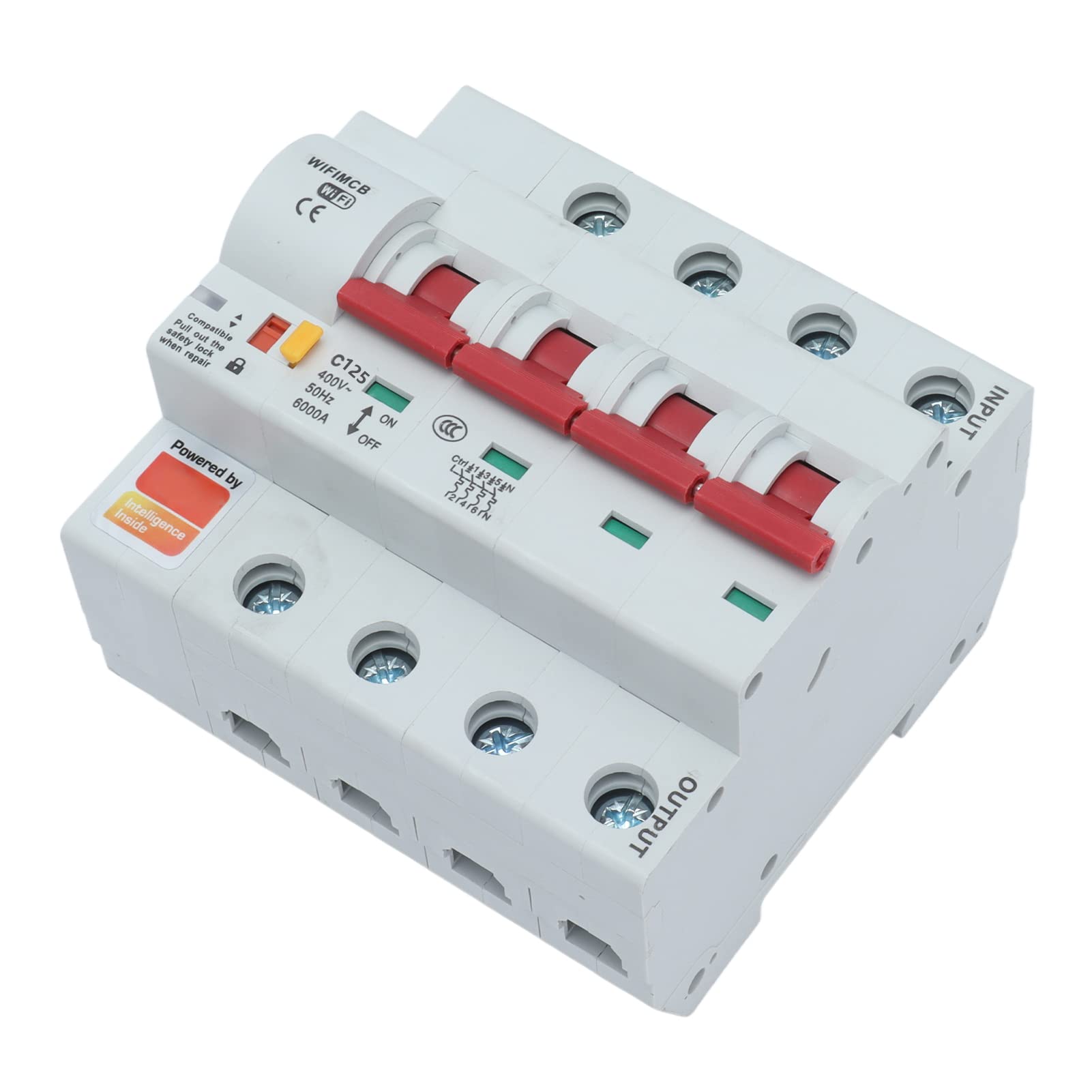 Disjoncteur Intelligent WiFi 4P, Interrupteur à Distance, Verrouillage de sécurité AC 400V pour la Maison