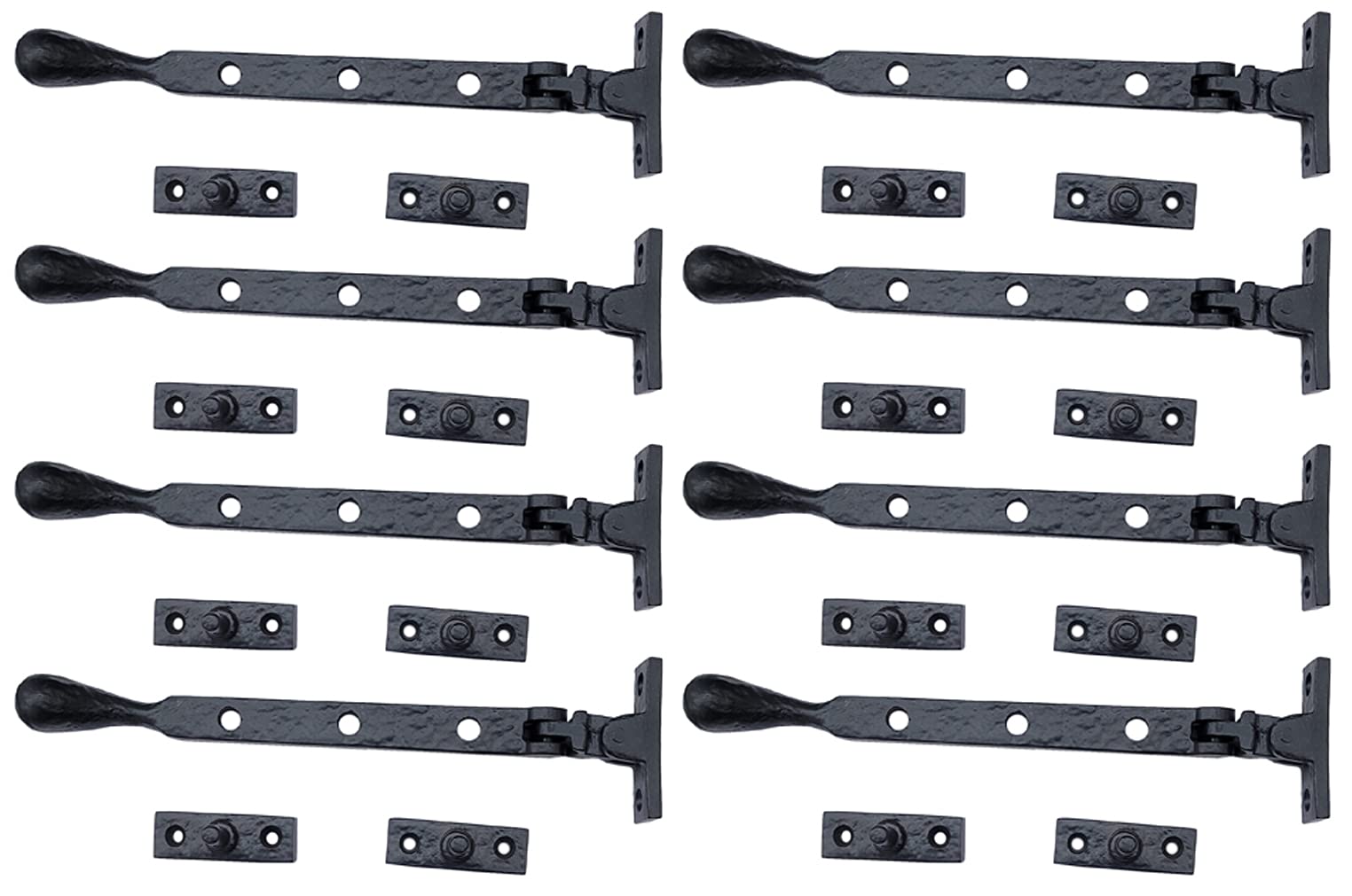 Adonai Hardware 9.50 Inch "Araunah" Antique Cast Iron Window Casement Stay (Supplied as 2 pieces per pack) - Matte Black Powder Coated — Amazon image 20