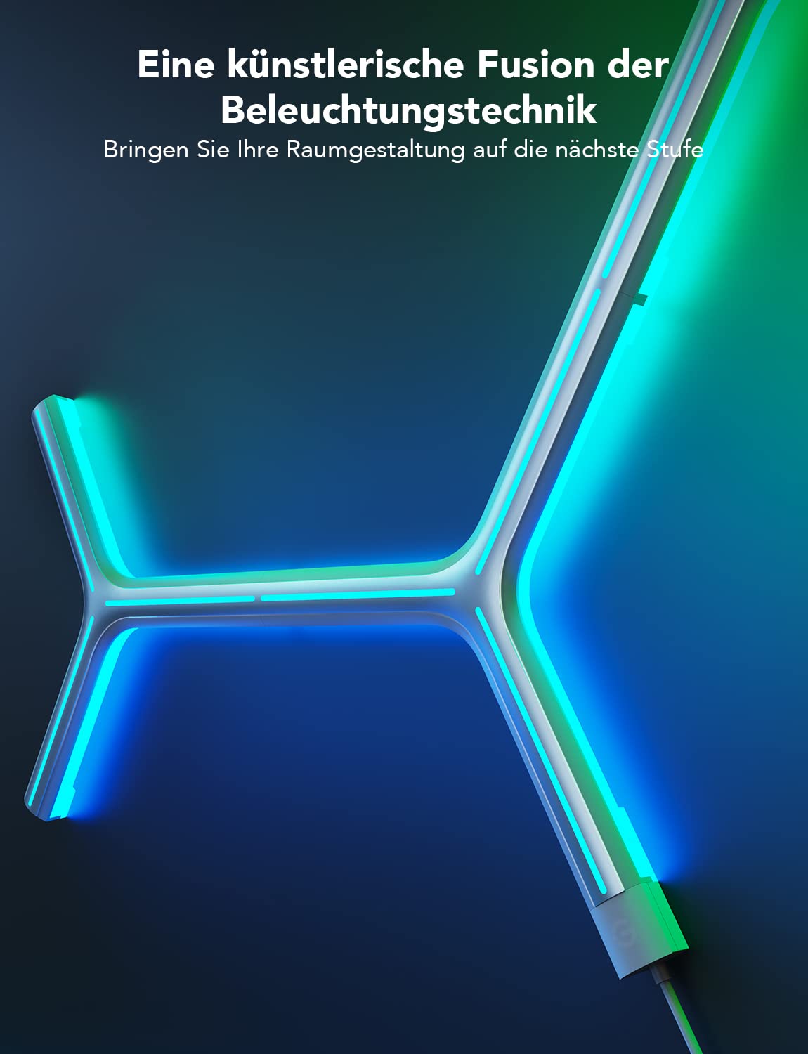 Govee Glide Y Lights, RGBIC LED Gaming Lights, 7er Pack | Smart Home DIY Kreative Deko Lights mit Musik Sync & 40+ Szenenmodi, Wi-Fi Wandleuchten für Wohnen, Schlafzimmer
