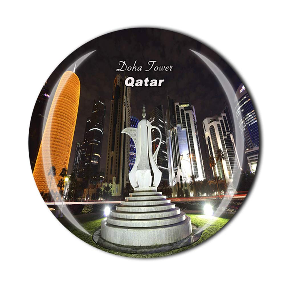Doha Qatar koelkastmagneet kristal toeristische souvenir geschenkcollectie koelkast magnetische sticker
