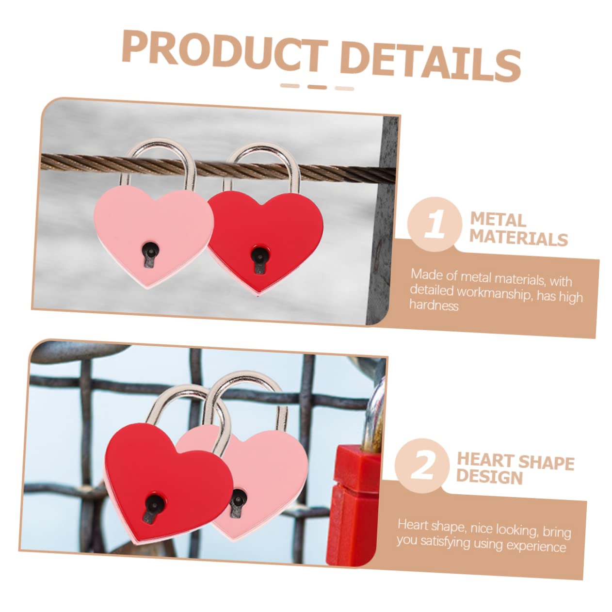 OSALADI 18pièces Cadenas Forme De Cœur De Mini Cadenas Métalliques Avec Clés Pour Journal Boîte à Bagages