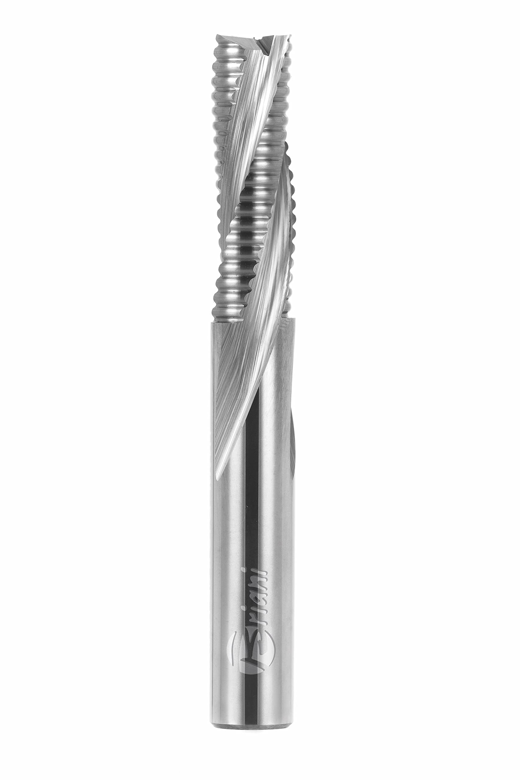 Fresa de desbaste con trituradora de sujeción de metal duro, carrera a la derecha, corte negativo 3R, longitud de trabajo 32 mm, longitud total 70 mm, vástago de 8 mm