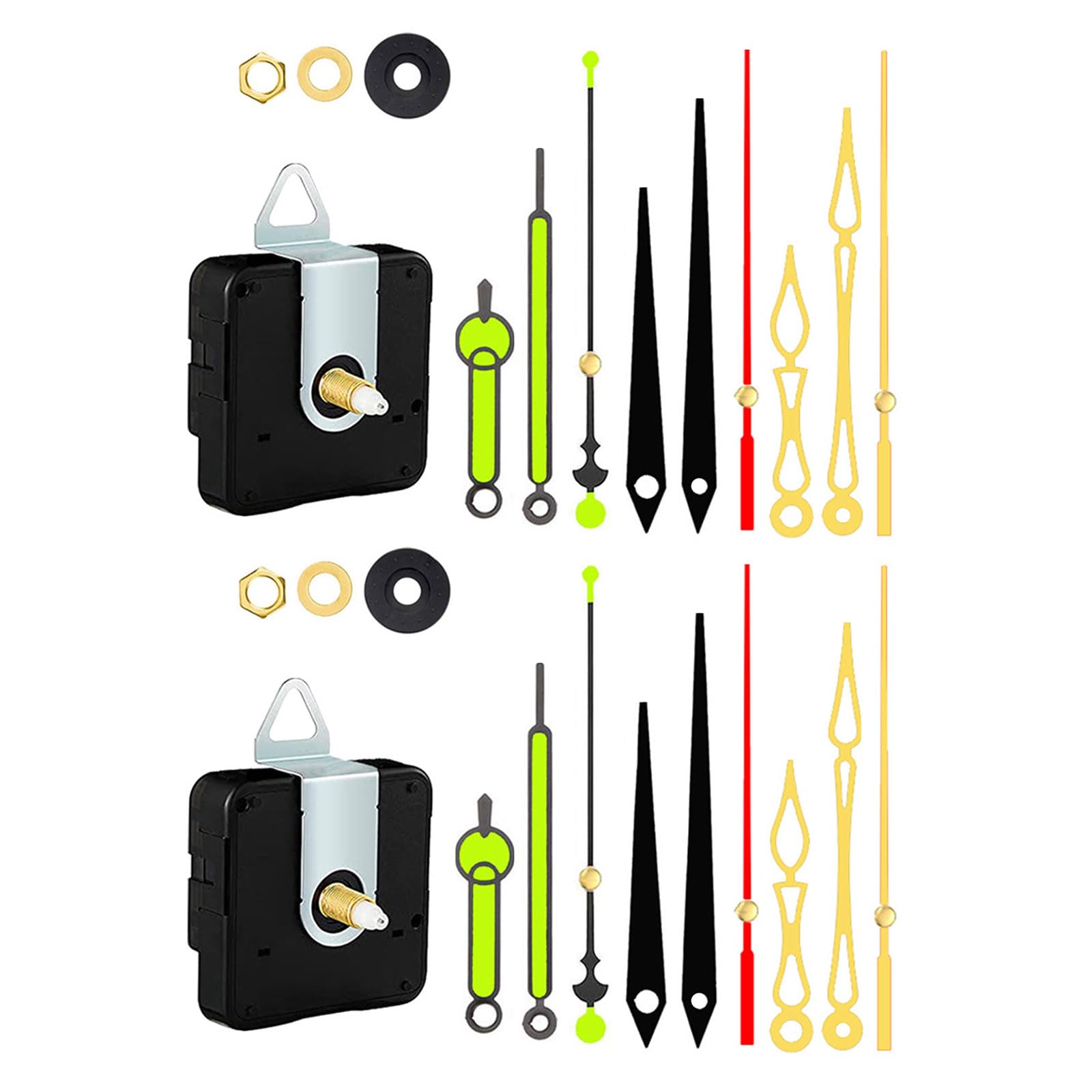NEWFT 1 / 2Pcs Silents Clock Movement Mechanism Diys Clock Repair Parts Motor Replacement Battery Operated Silents Clocks Kits Diys Repair Parts Motor