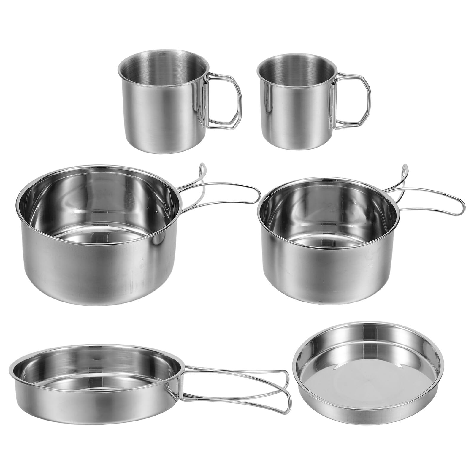 Alipis Faltbares Edelstahl Camping Geschirr Set für Personen Leichtes Outdoor Besteck mit Klappbaren Utensilien für Wandern Picknick und Reisen