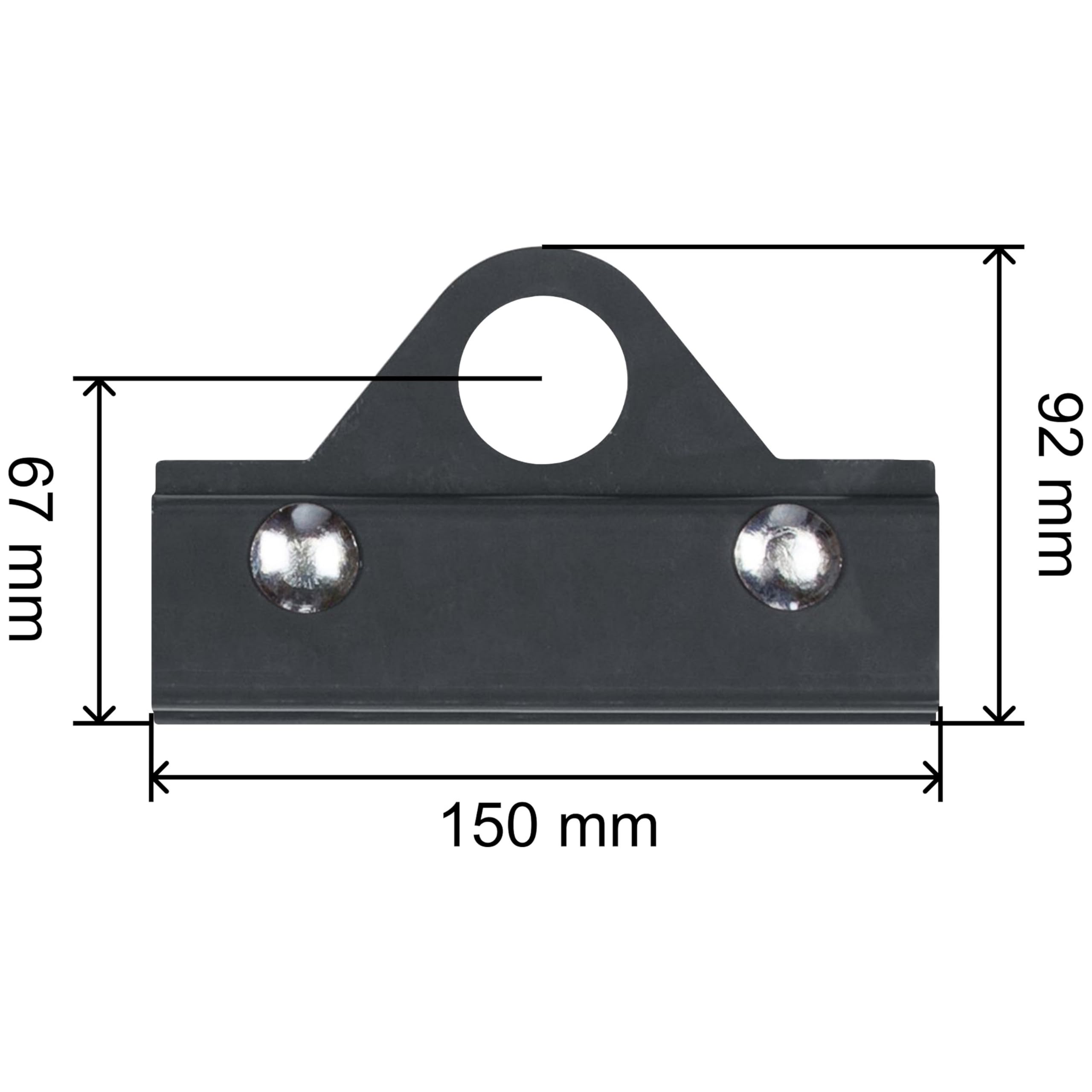Parotec PARE-NEIGE Kit Tubulaire Complet 3,0 m (300 cm) - Pour toit à joint debout : double, angulaire & clic (snap) – pare-neige - 1 tube, 4 supports - 10 couleurs - RAL 7016 Anthracite