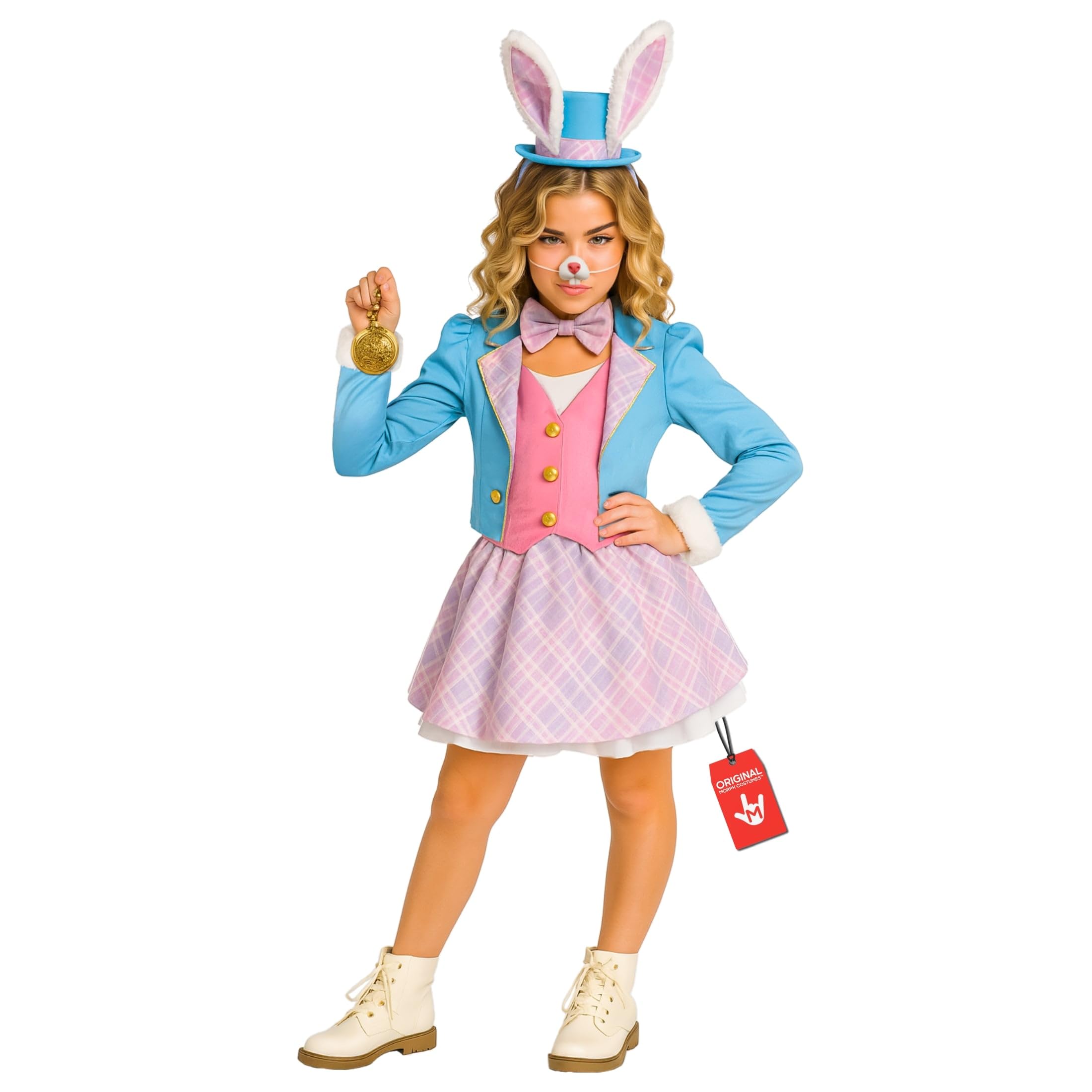 Morph Wonderous White Rabbit Costume Kids, Bunny Costume Girls, Bunny Costume Kids, Halloween Costumes For Girls 3-4