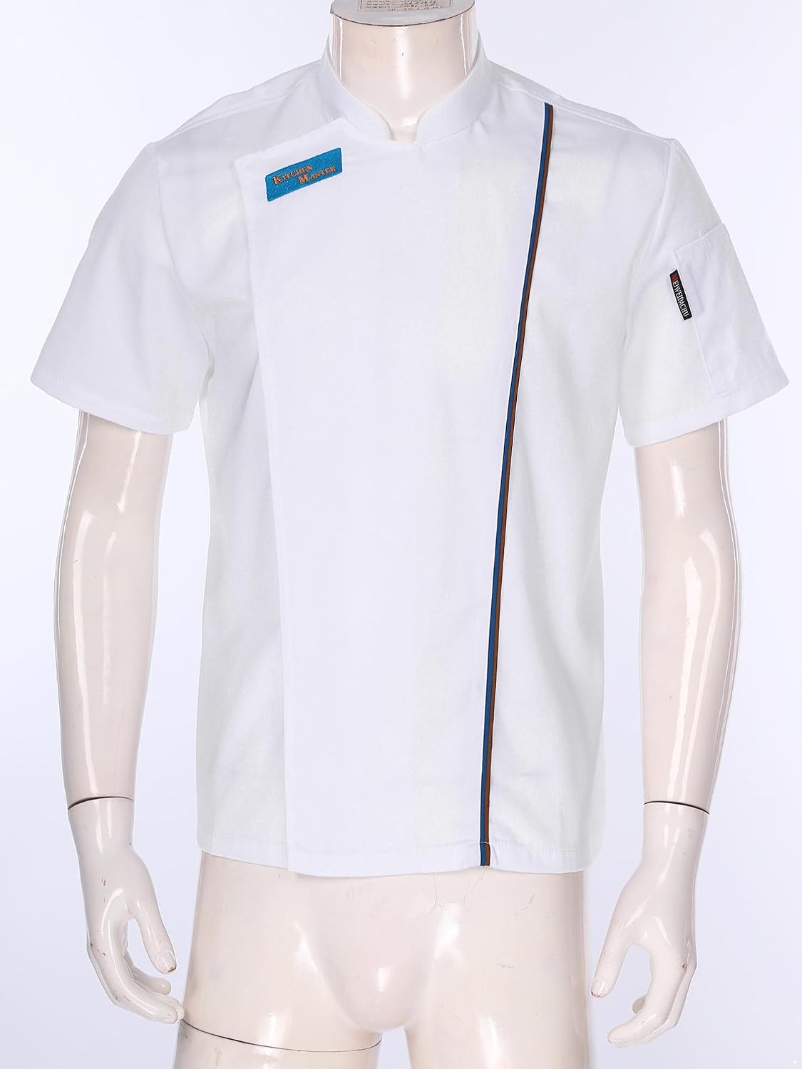 ranrann Embroidered Chef Coat Chef Jacket Hotel Kitchen Restaurant Work Uniform Shirt for Men Women