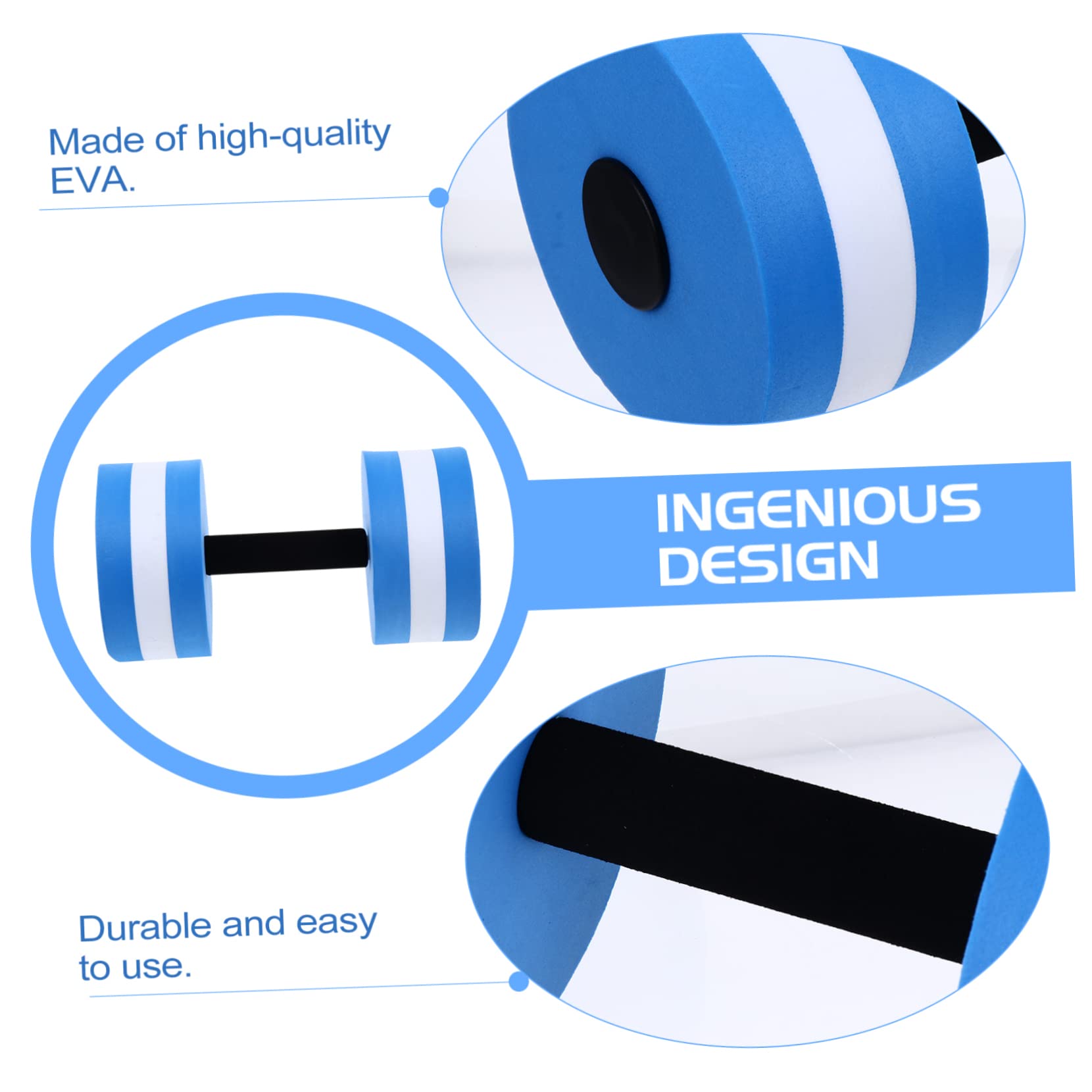 YARNOW 2 Manubrio Galleggiante in Eva per Esercizi Acquatici Resistente all con Impugnatura Antiscivolo Attrezzo Fitness per Piscina e Palestra