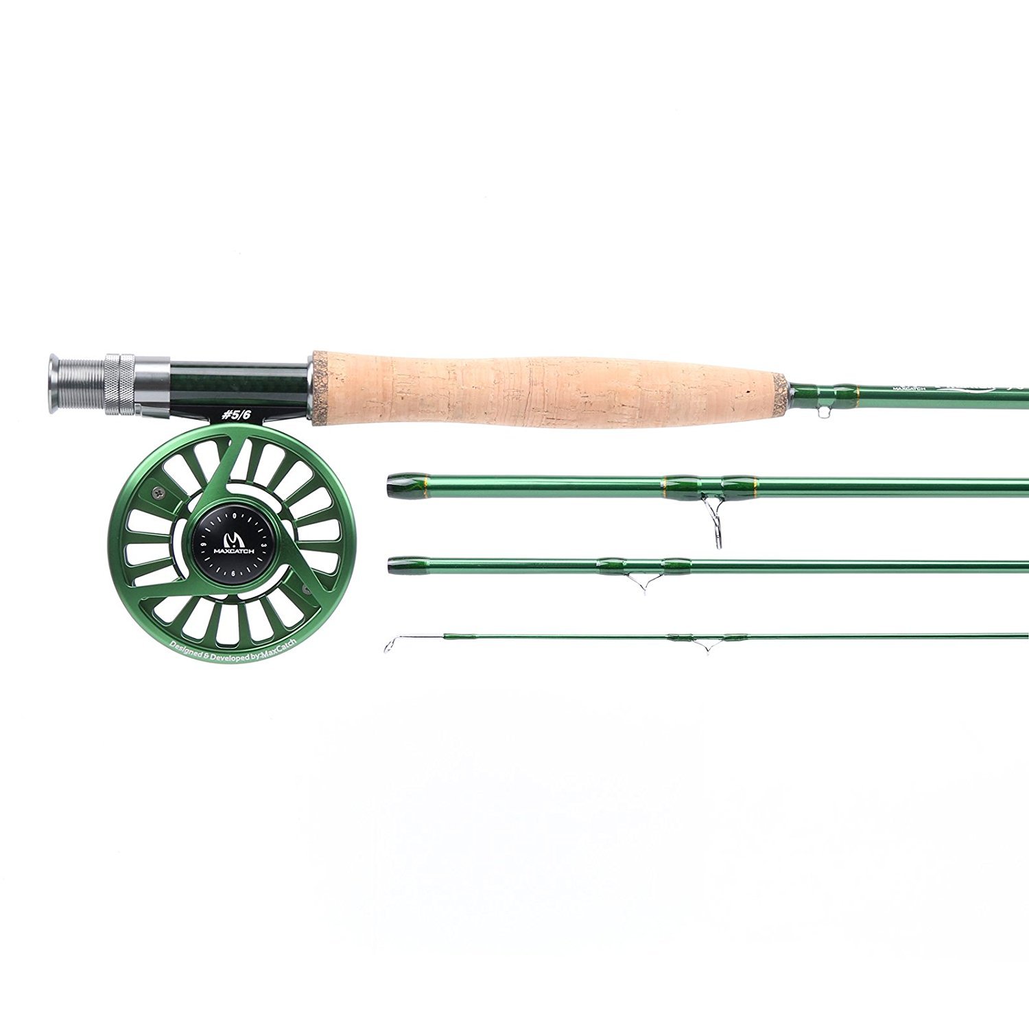 MAXCATCH フライロッド 8’4” 4ピース＋リール fario セット Amazon | Maxcatch フライロッド と リール（ロッドケ ス付き） 3/4 5